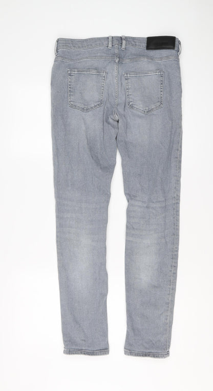 Mens UK Size 30 in River Island Regular Fit Straight Blue Jeans