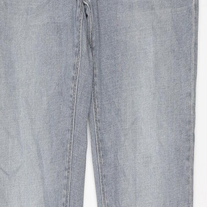 Mens UK Size 30 in River Island Regular Fit Straight Blue Jeans
