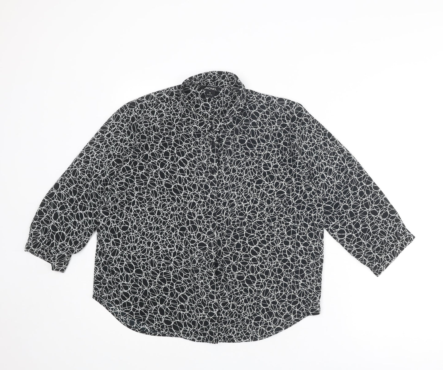 Womens UK Size M Monki Black Basic Blouse
