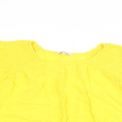 Womens UK Size 14 NEXT Yellow Basic T-Shirt