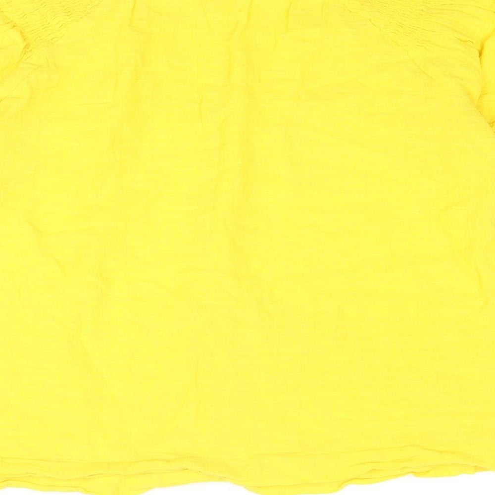 Womens UK Size 14 NEXT Yellow Basic T-Shirt