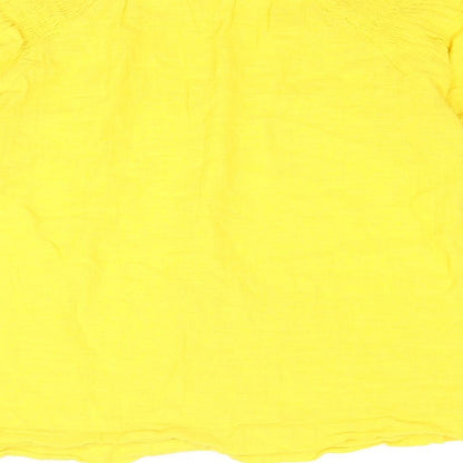Womens UK Size 14 NEXT Yellow Basic T-Shirt