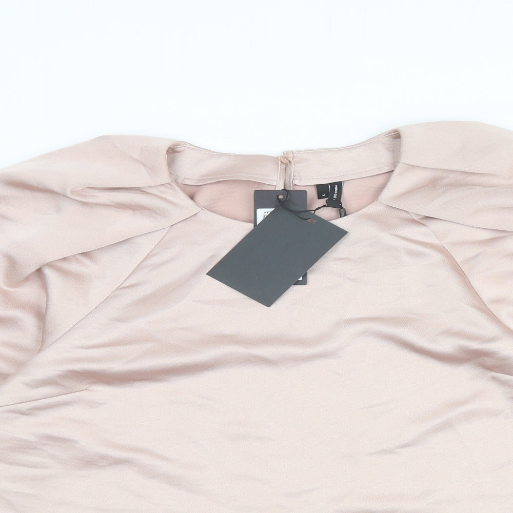Womens UK Size M VERO MODA Pink Basic Blouse