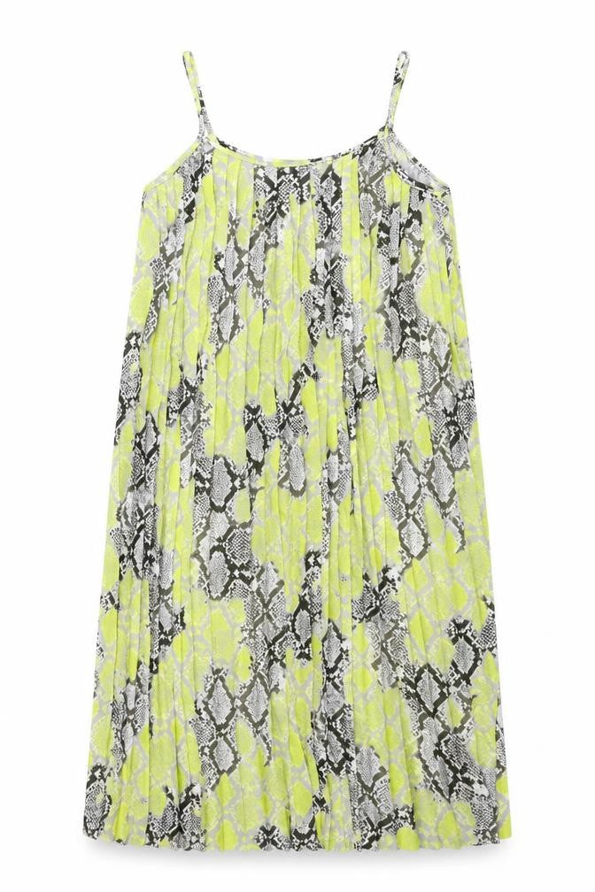New Look Womens Multicoloured Geometric Polyester Tank Dress Size 8 Round Neck Pullover