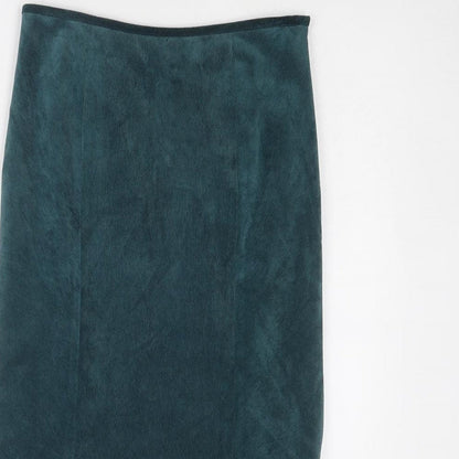 Country Casuals Womens Blue Polyester Trumpet Skirt Size 8 Zip