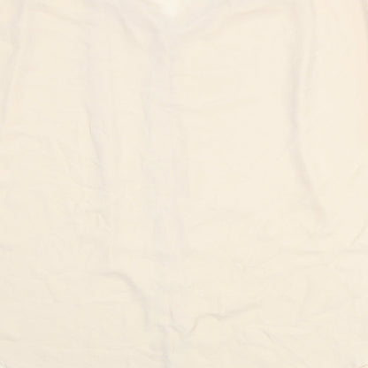 Womens UK Size S Zara Beige Basic Button-Up