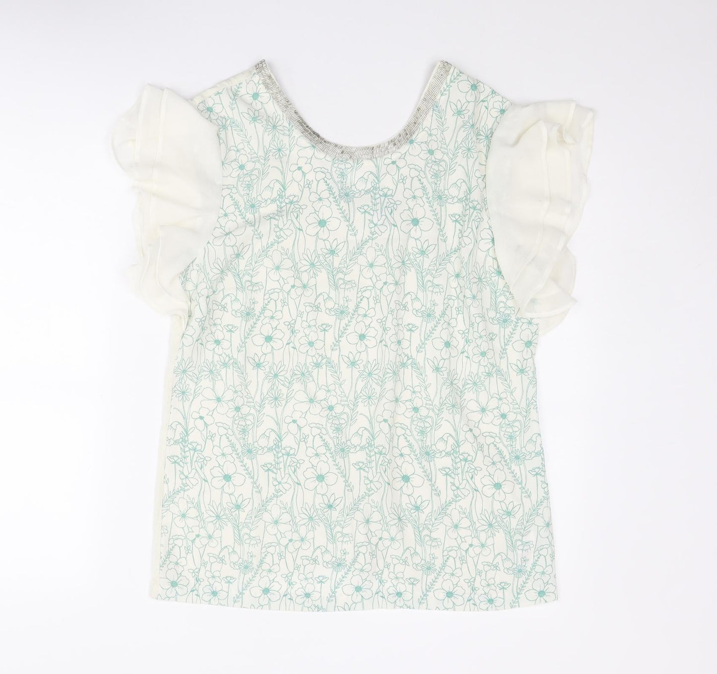 Womens UK Size 12 NEXT White Basic T-Shirt