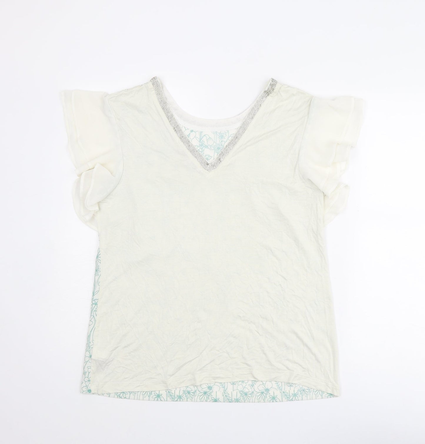 Womens UK Size 12 NEXT White Basic T-Shirt