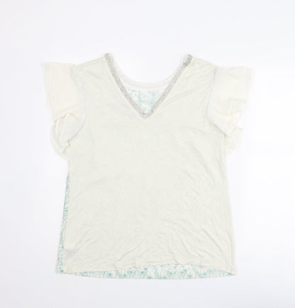 Womens UK Size 12 NEXT White Basic T-Shirt