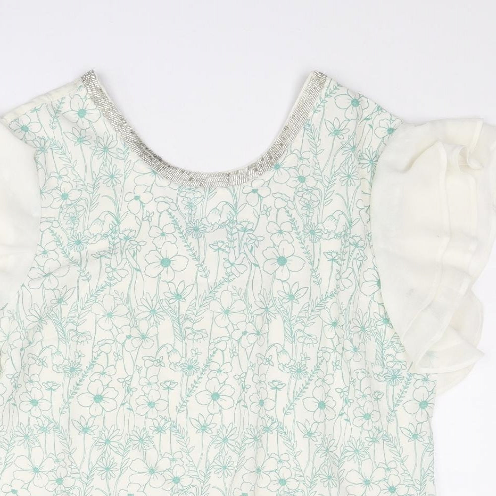 Womens UK Size 12 NEXT White Basic T-Shirt