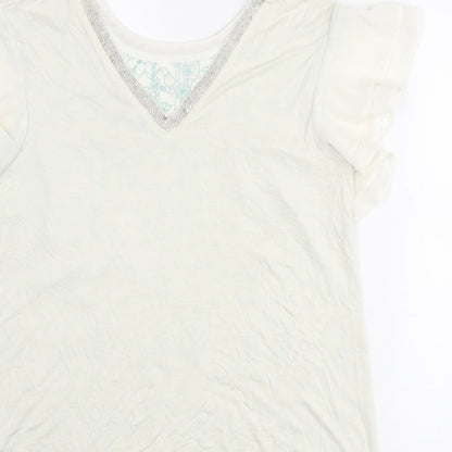 Womens UK Size 12 NEXT White Basic T-Shirt