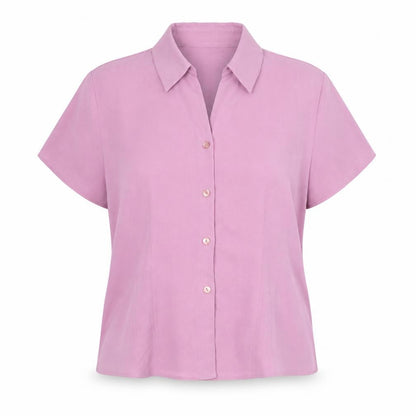 Berkertex Womens Purple Polyester Basic Button-Up Size 16 Collared