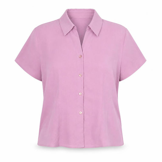 Berkertex Womens Purple Polyester Basic Button-Up Size 16 Collared