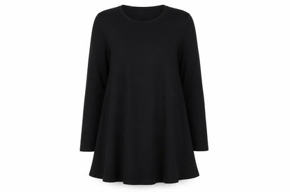 Glamorous Womens Black Polyester A-Line Size XS Round Neck Pullover