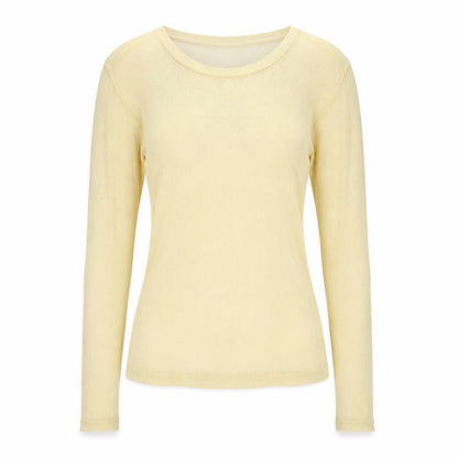 River Island Womens Gold Polyester Basic T-Shirt Size 10 Round Neck