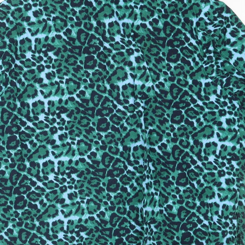 Womens UK Size S Gallery Green Basic Button-Up