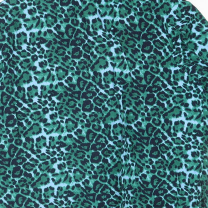 Womens UK Size S Gallery Green Basic Button-Up