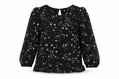 Womens UK Size 10 New Look Black Basic Blouse