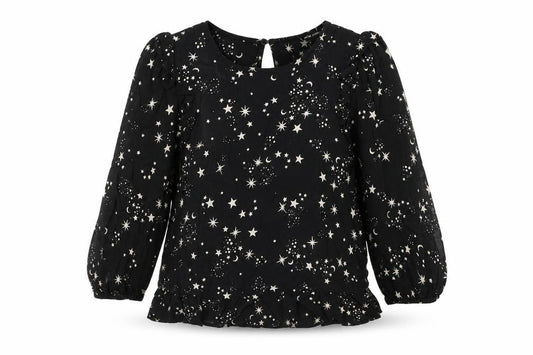 Womens UK Size 10 New Look Black Basic Blouse