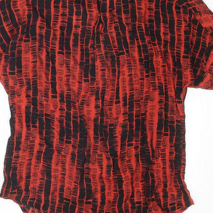 Womens UK Size M EAST Red Basic Button-Up