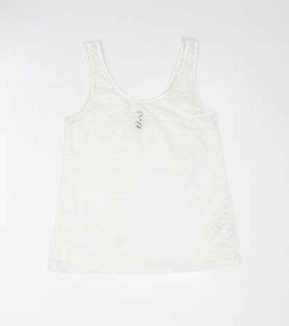 Womens UK Size S Divided by H&M White Basic Tank