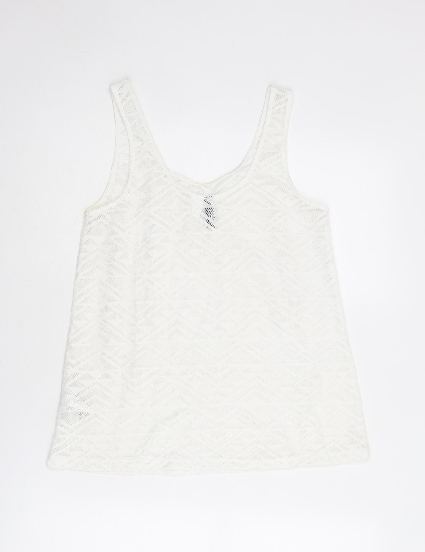 Womens UK Size S Divided by H&M White Basic Tank