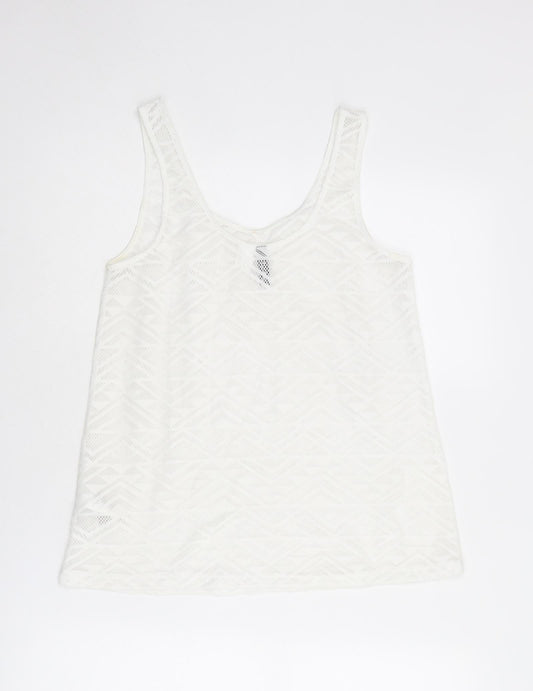 Womens UK Size S Divided by H&M White Basic Tank
