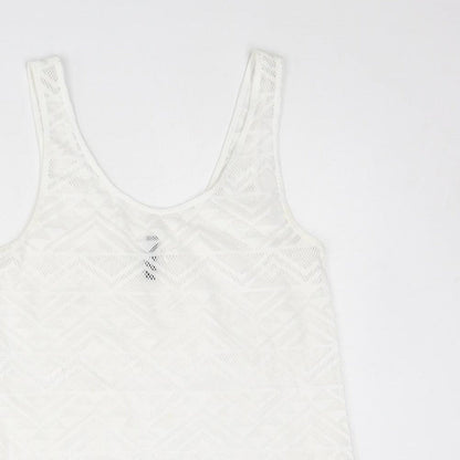 Womens UK Size S Divided by H&M White Basic Tank