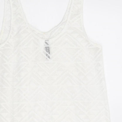 Womens UK Size S Divided by H&M White Basic Tank