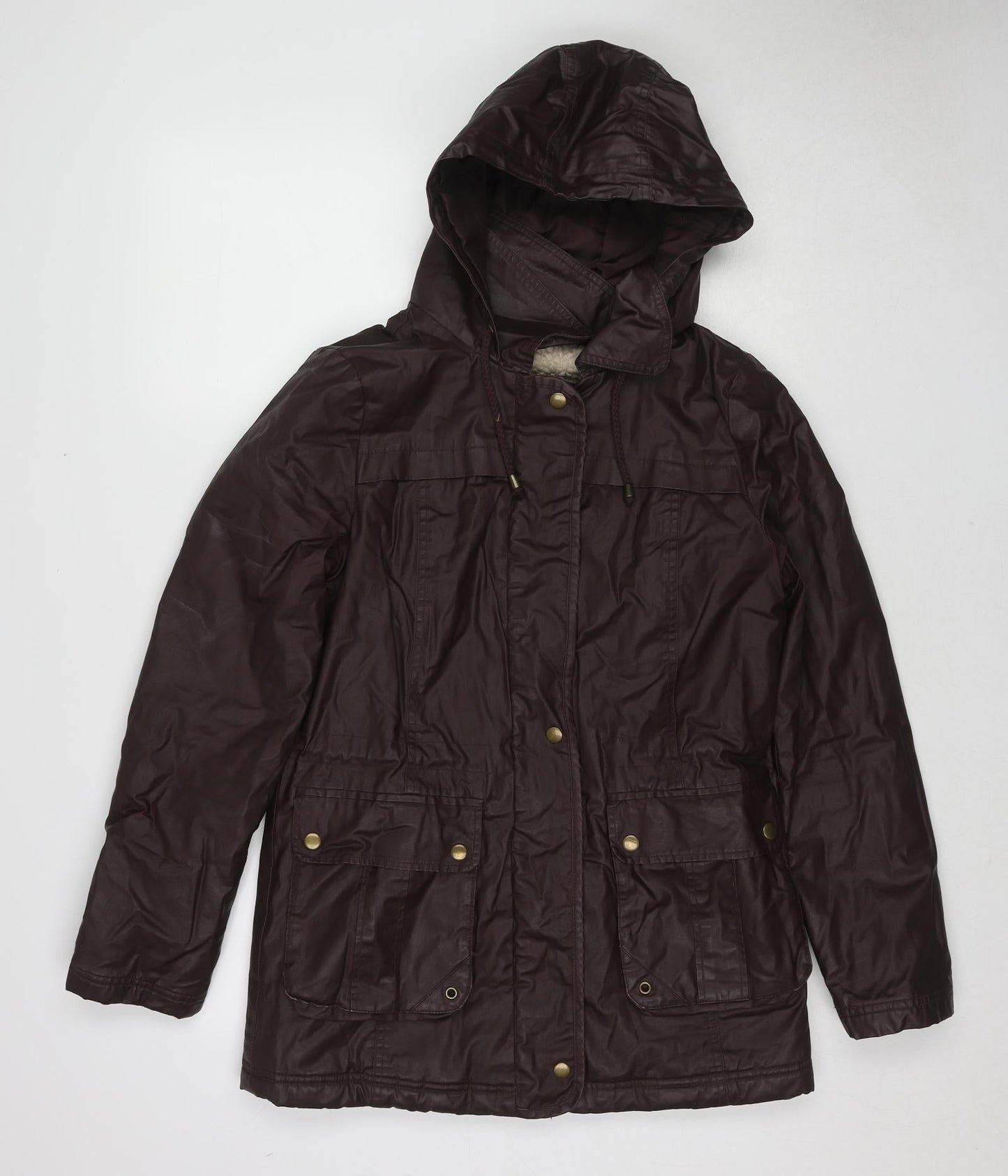 Womens UK Size 8 Marks and Spencer Brown Parka Coat