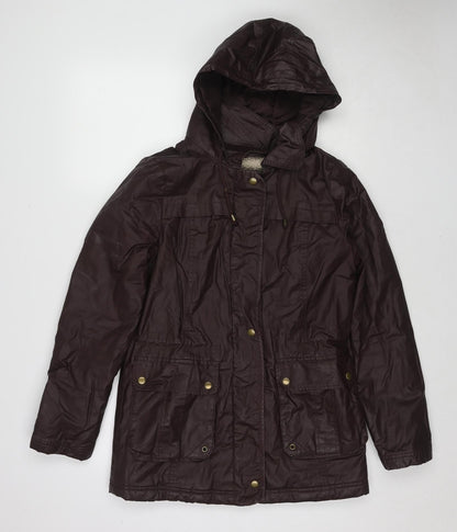 Womens UK Size 8 Marks and Spencer Brown Parka Coat