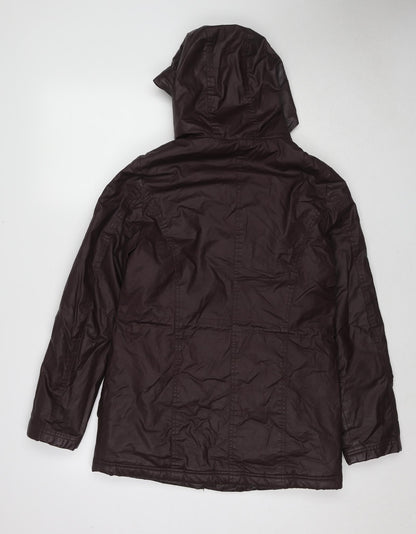Womens UK Size 8 Marks and Spencer Brown Parka Coat