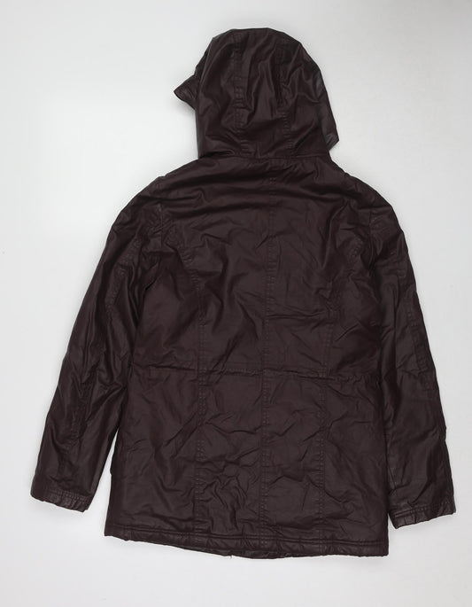 Womens UK Size 8 Marks and Spencer Brown Parka Coat