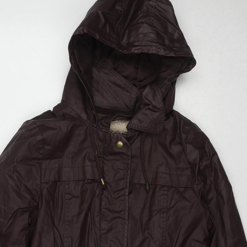 Womens UK Size 8 Marks and Spencer Brown Parka Coat