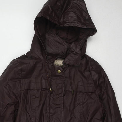 Womens UK Size 8 Marks and Spencer Brown Parka Coat