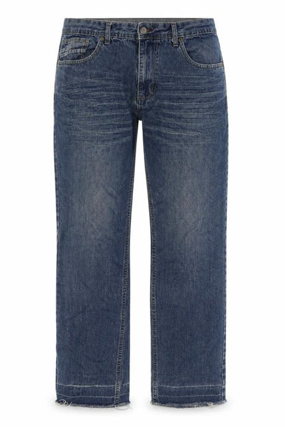 Boston Crew Womens Blue Cotton Straight Jeans Size 34 in Regular Zip