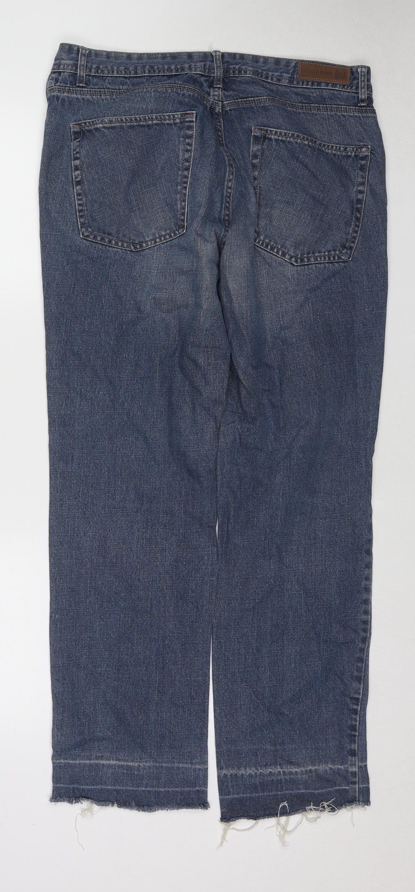 Boston Crew Womens Blue Cotton Straight Jeans Size 34 in Regular Zip