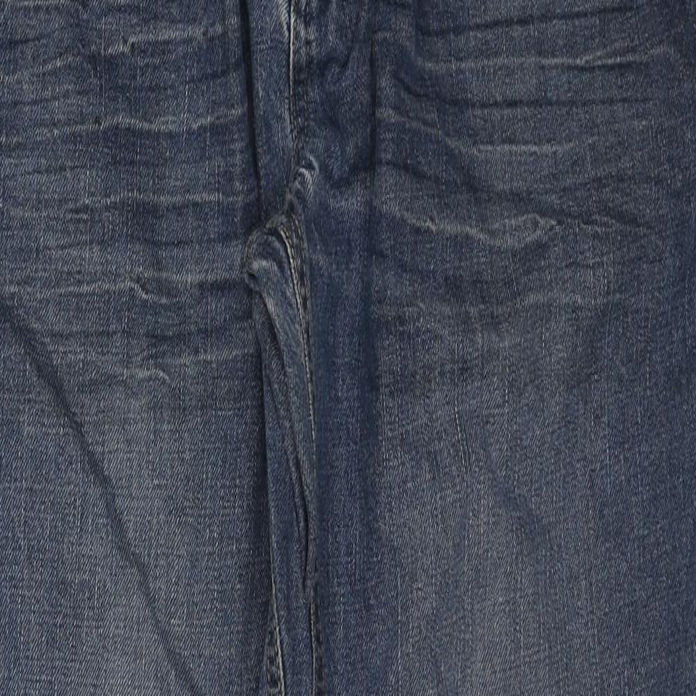 Boston Crew Womens Blue Cotton Straight Jeans Size 34 in Regular Zip