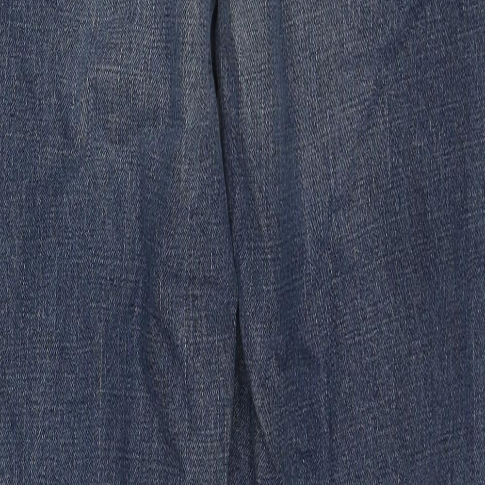 Boston Crew Womens Blue Cotton Straight Jeans Size 34 in Regular Zip