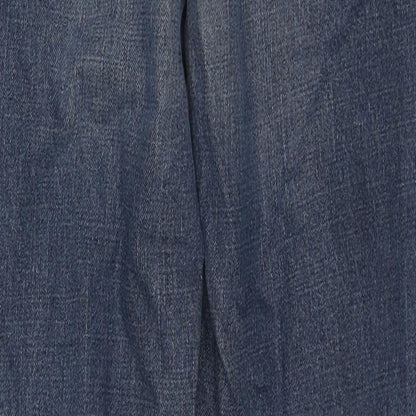 Boston Crew Womens Blue Cotton Straight Jeans Size 34 in Regular Zip