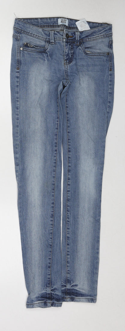 Womens UK Size 25 in VERO MODA Regular Fit Skinny Blue Jeans