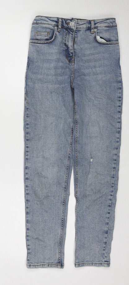 Design Ark Girls Blue Cotton Skinny Jeans Size 11-12 Years Regular Zip