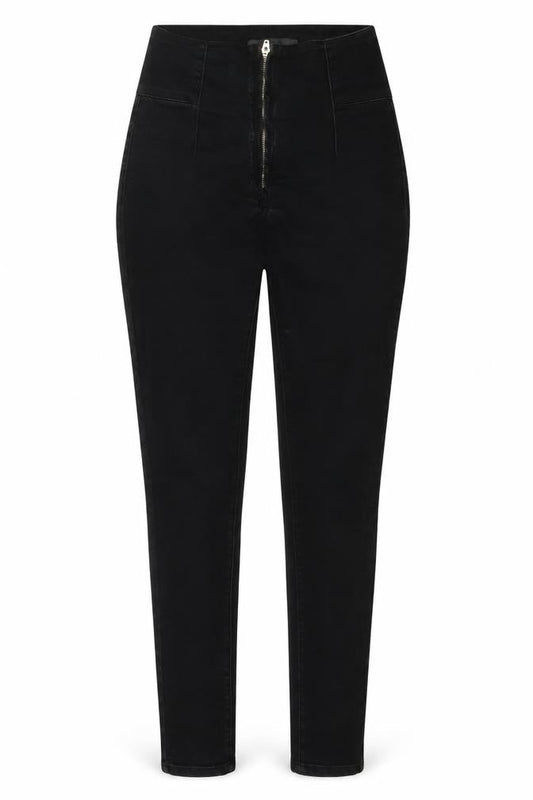 Vifille Womens Black Cotton Skinny Jeans Size S Regular Zip