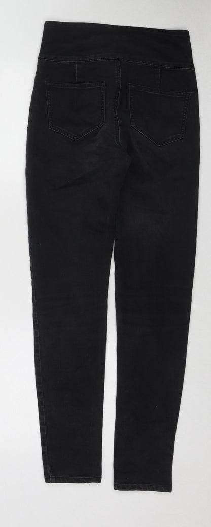 Vifille Womens Black Cotton Skinny Jeans Size S Regular Zip