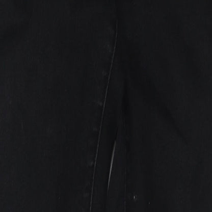 Vifille Womens Black Cotton Skinny Jeans Size S Regular Zip