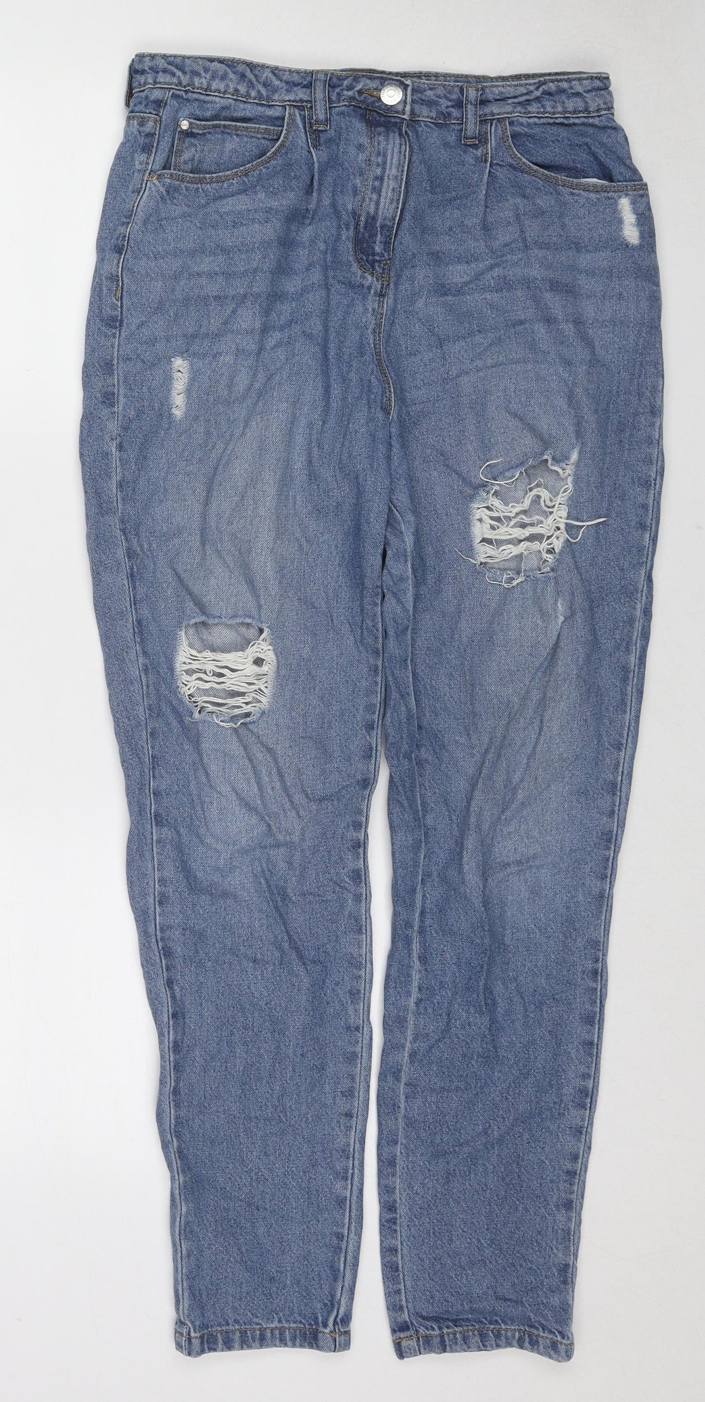 Candy Girls Blue Cotton Skinny Jeans Size 16 Years Regular Zip - Distressed