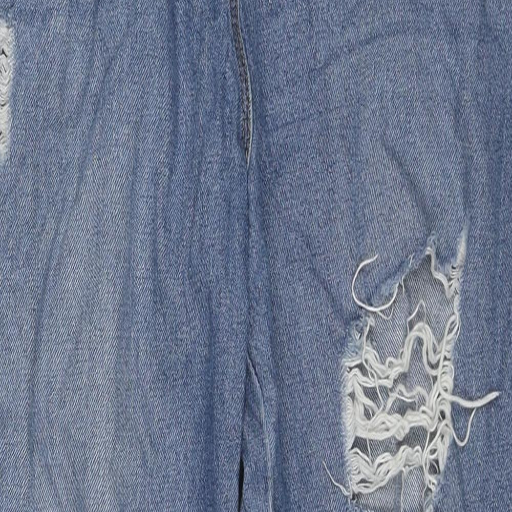 Candy Girls Blue Cotton Skinny Jeans Size 16 Years Regular Zip - Distressed