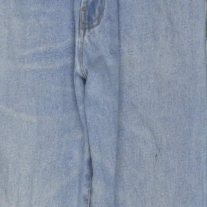 Blue Circle Mens Blue Cotton Straight Jeans Size 38 in Regular Zip