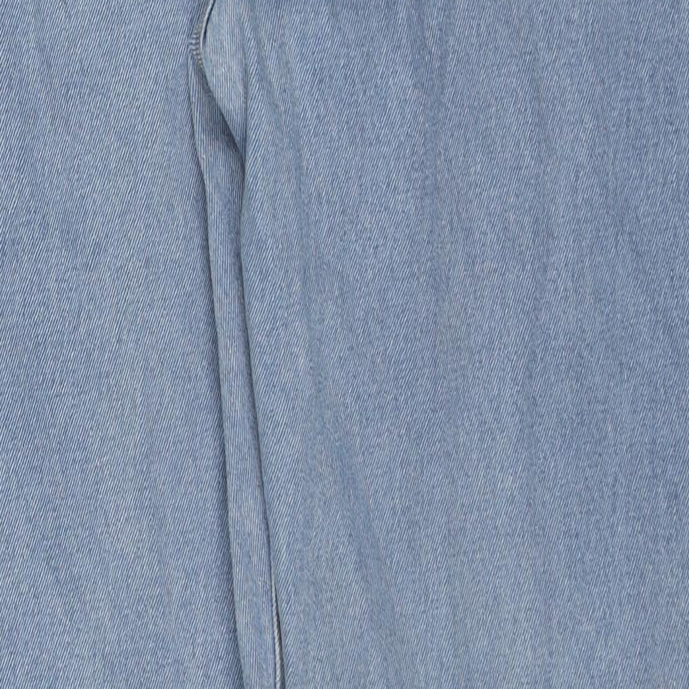 Blue Circle Mens Blue Cotton Straight Jeans Size 38 in Regular Zip