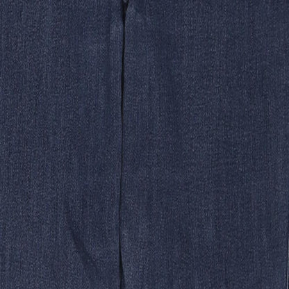 NEXT Womens Blue Cotton Straight Jeans Size 10 Regular Zip